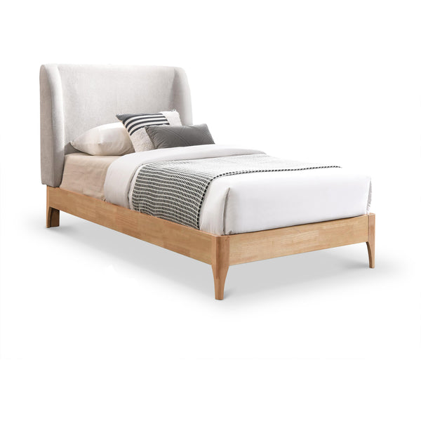 Meridian Ventura Grey Polyester Fabric Twin Bed IMAGE 1