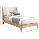 Meridian Ventura Grey Polyester Fabric Twin Bed IMAGE 8