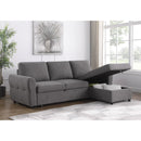  Coaster Furniture Samantha 511088 Upholstered Storage Sleeper Sectional Sofa - Grey IMAGE 10