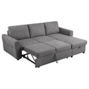  Coaster Furniture Samantha 511088 Upholstered Storage Sleeper Sectional Sofa - Grey IMAGE 4