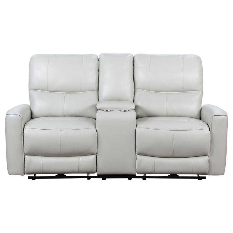 Coaster Furniture Greenfield Power Reclining Leather Match Loveseat 610262P IMAGE 4