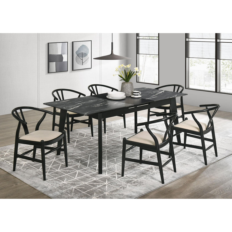 Coaster Furniture Crestmont Dining Table with Faux Marble Top 121251 IMAGE 9