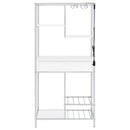  Coaster Furniture Figueroa 182034 5-shelf LED Wine Storage Bar Cabinet - White High Gloss IMAGE 8