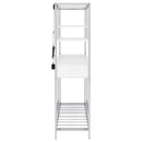  Coaster Furniture Figueroa 182034 5-shelf LED Wine Storage Bar Cabinet - White High Gloss IMAGE 9