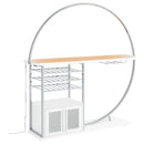 Coaster Furniture Risley 182798 2-Door Circular LED Home Bar with Wine Storage - White High Gloss IMAGE 5