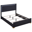  Coaster Furniture Marceline 222831F Wood Full LED Panel Bed - Black IMAGE 1