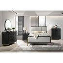  Coaster Furniture Arini 224331KE Upholstered Eastern King Panel Bed - Black and Grey IMAGE 5