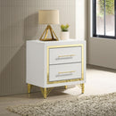  Coaster Furniture Lucia 224732 2-Drawer Nightstand Bedside Table - White IMAGE 2