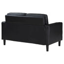 Coaster Furniture Ruth 508362 Upholstered Track Arm Loveseat - Black IMAGE 7