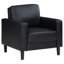  Coaster Furniture Ruth 508363 Upholstered Track Arm Accent Chair - Black IMAGE 1