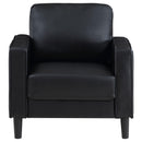  Coaster Furniture Ruth 508363 Upholstered Track Arm Accent Chair - Black IMAGE 3