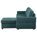  Coaster Furniture Samantha 511087 Upholstered Storage Sleeper Sectional Sofa - Teal IMAGE 8