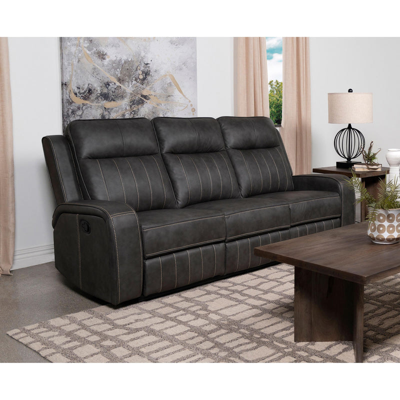Coaster Furniture Raelynn Reclining Leatherette Sofa 603191 IMAGE 2