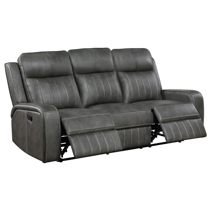 Coaster Furniture Raelynn Reclining Leatherette Sofa 603191 IMAGE 3