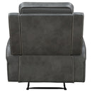  Coaster Furniture Raelynn 603193 Upholstered Track Arm Recliner - Grey IMAGE 7