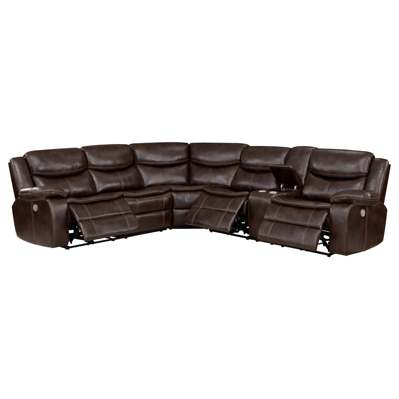 Coaster Furniture Sycamore Power Reclining Leatherette Sectional 610200P IMAGE 5