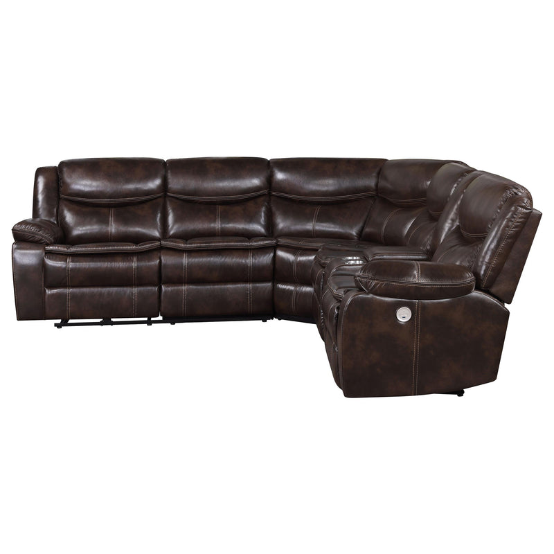 Coaster Furniture Sycamore Power Reclining Leatherette Sectional 610200P IMAGE 6
