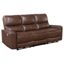 Coaster Furniture Greenfield Power Reclining Leatherette Sofa 610264P IMAGE 1