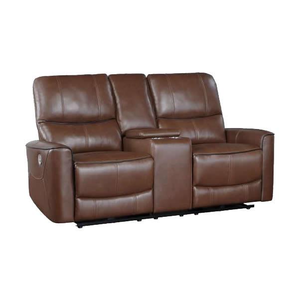 Coaster Furniture Greenfield Power Reclining Leatherette Loveseat 610265P IMAGE 1