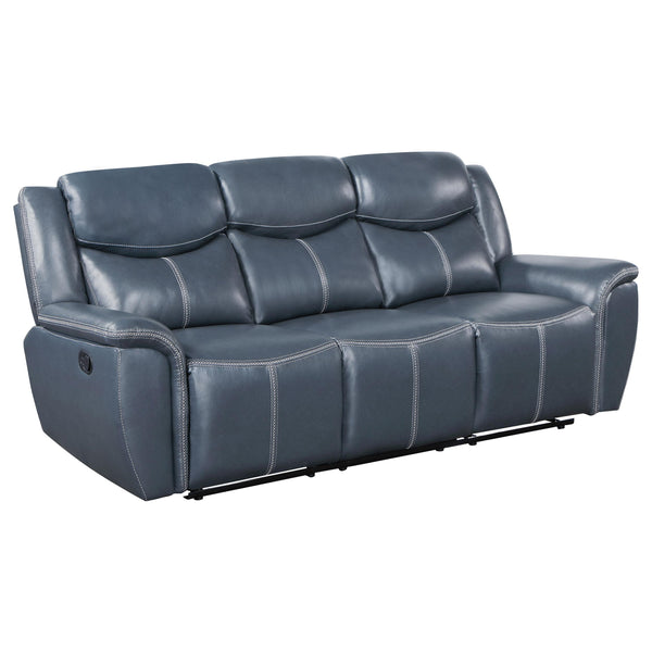 Coaster Furniture Sloane Reclining Leather Look Sofa 610271 IMAGE 1