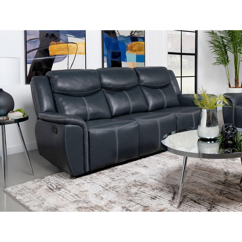 Coaster Furniture Sloane Reclining Leather Look Sofa 610271 IMAGE 2