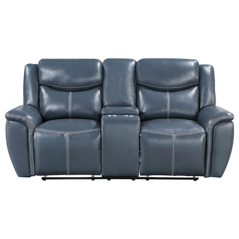 Coaster Furniture Sloane Reclining Leather Look Loveseat 610272 IMAGE 4