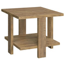 Coaster Furniture Dawn 707717 Square Engineered Wood End Table with Shelf - Mango IMAGE 1