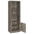 Coaster Furniture Burke 707726 3-Shelf Media Tower with Storage Cabinet - Grey Driftwood IMAGE 3