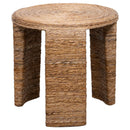  Coaster Furniture Artina 708507 Woven Rattan Round Side End Table - Natural Brown IMAGE 3