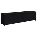 Coaster Furniture Jupiter 736303 4-Door 79" TV Stand Media Console with Framed Glass Panels - Black IMAGE 7