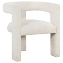  Coaster Furniture Petra 902881 Boucle Upholstered Accent Side Chair - White IMAGE 1