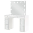  Coaster Furniture Regina 930245 Makeup Vanity Table Set with Lighting - White IMAGE 5