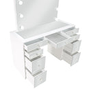  Coaster Furniture Regina 930245 Makeup Vanity Table Set with Lighting - White IMAGE 9