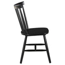  Coaster Furniture Hollyoak 183042 Windsor Wood Dining Side Chair - Black IMAGE 7