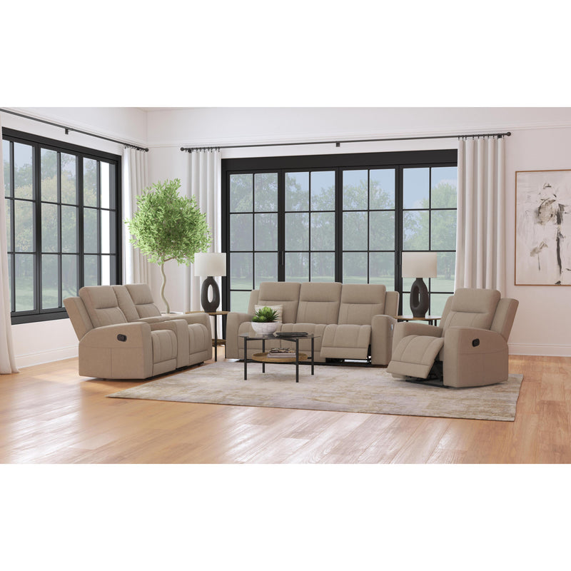 Coaster Furniture Brentwood Reclining Fabric Sofa 610281 IMAGE 2