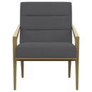  Coaster Furniture Kirra 903144 Upholstered Metal Arm Accent Chair - Dark Grey IMAGE 2