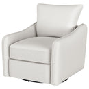  Coaster Furniture Madia 903391 Upholstered Sloped Arm Swivel Glider Chair - Vanilla IMAGE 3