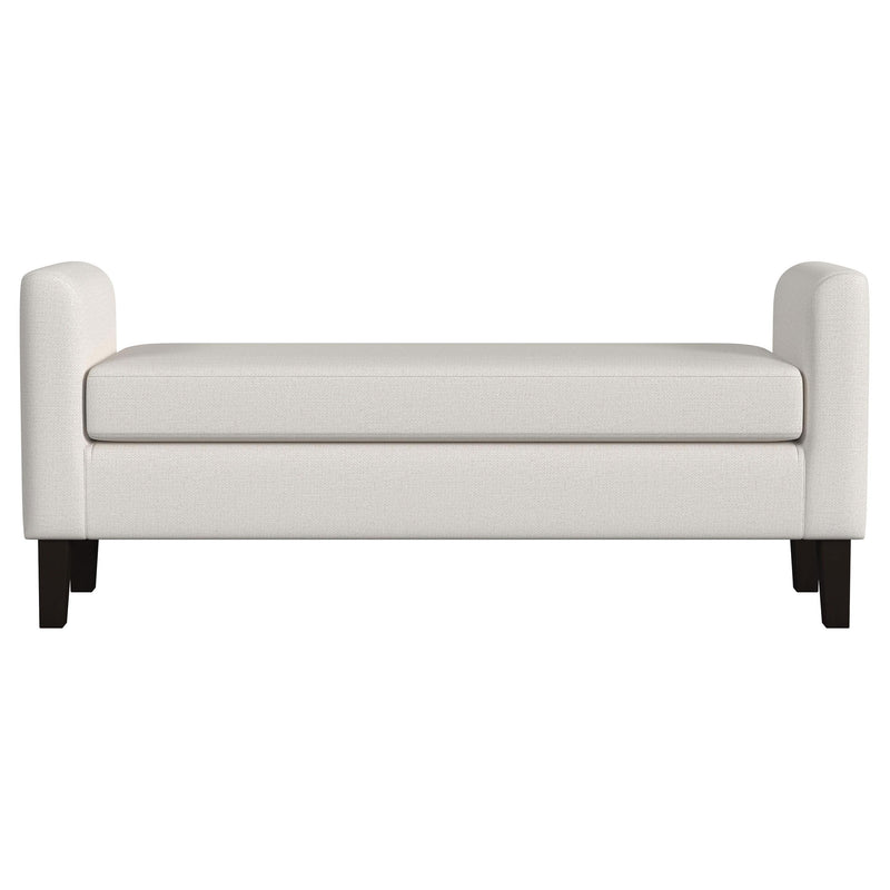 Coaster Furniture Rex 910260 Fabric Upholstered Accent Bench with Armrests - Vanilla IMAGE 2