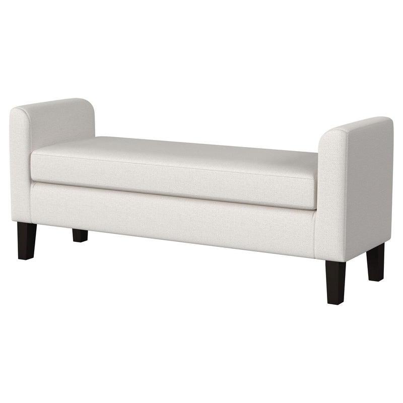 Coaster Furniture Rex 910260 Fabric Upholstered Accent Bench with Armrests - Vanilla IMAGE 3