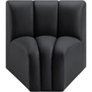 Meridian Arc Black Vegan Leather Curved Corner IMAGE 3