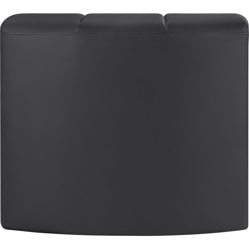 Meridian Arc Black Vegan Leather Curved Corner IMAGE 5