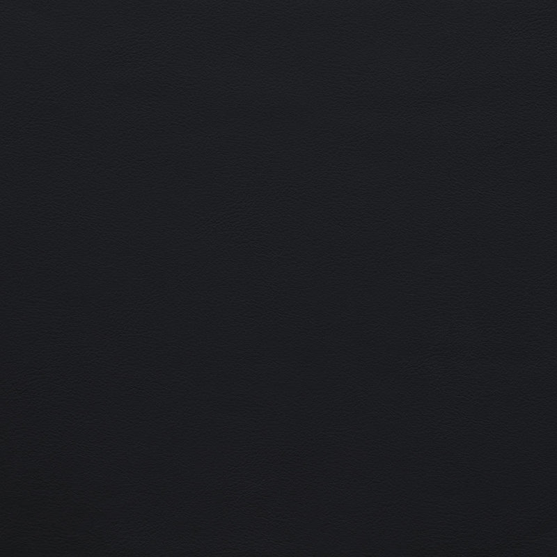 Meridian Arc Black Vegan Leather Ottoman IMAGE 5