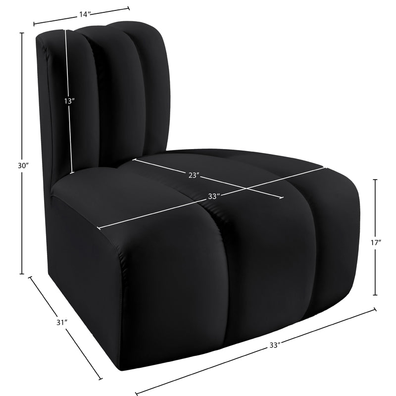 Meridian Arc Black Vegan Leather Reverse Corner IMAGE 14