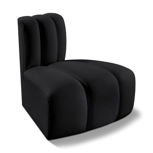 Meridian Arc Black Vegan Leather Reverse Corner IMAGE 1