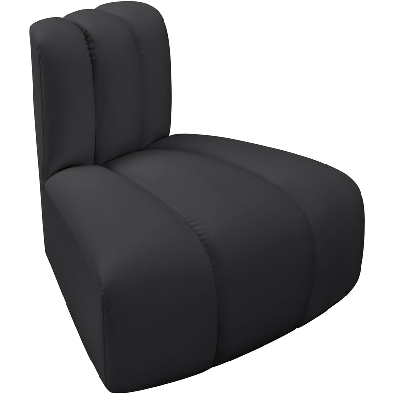Meridian Arc Black Vegan Leather Reverse Corner IMAGE 3
