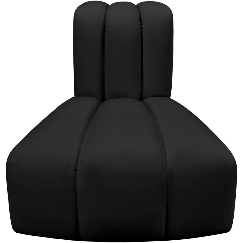 Meridian Arc Black Vegan Leather Reverse Corner IMAGE 5