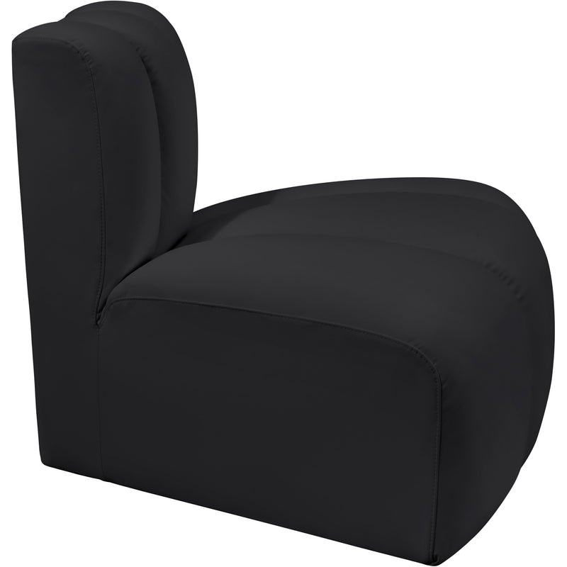 Meridian Arc Black Vegan Leather Reverse Corner IMAGE 6
