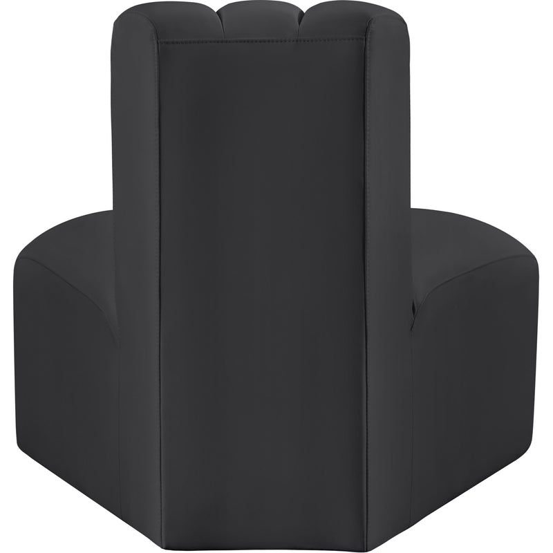 Meridian Arc Black Vegan Leather Reverse Corner IMAGE 7