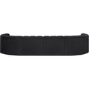 Meridian Arc Black Vegan Leather 10 pc Modular Sectional IMAGE 6