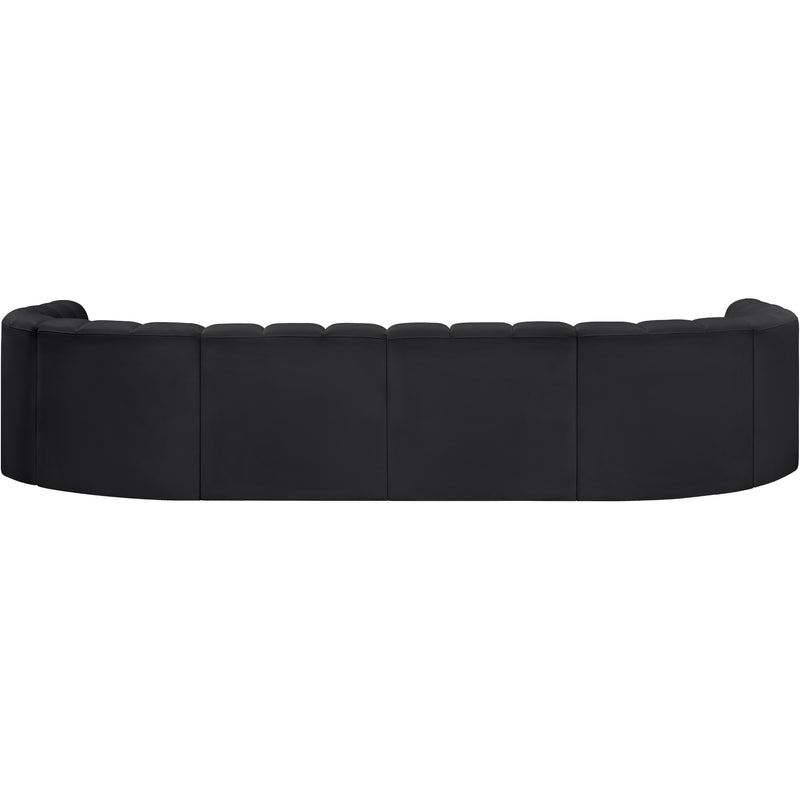 Meridian Arc Black Vegan Leather 10 pc Modular Sectional IMAGE 6